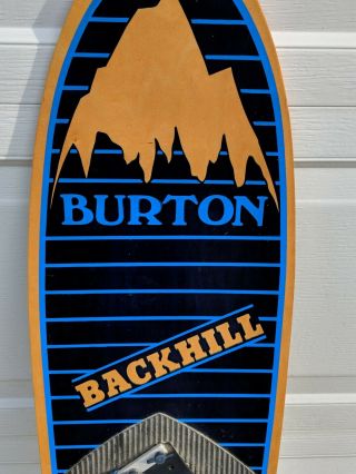 Rare 1985 Vintage Burton Backhill Snowboard Handmade in Vermont 8