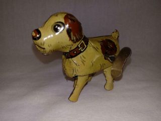 1950 Vintage Terrier Dog Japan Tin Wind Up