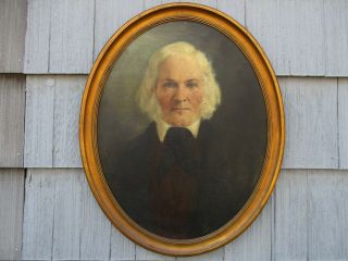 Large Antique Oil Portrait Of Id 