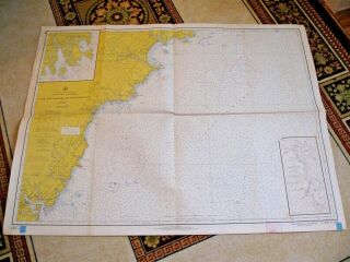 Vintage Cape Elizabeth To Portsmouth Navigational Maritime Chart C.  & G.  S,  1205