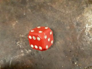 Vintage Gear Shift Knob Red Dice Antique Auto Accessory 50s Hot Rod