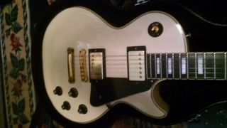 1989 Greco Les Paul Custom Vintage Cream White Long Tenon Ebony Minty Japan