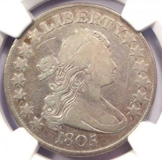 1805/4 Draped Bust Half Dollar 50c - Ngc Vg Detail - Rare Certified Coin