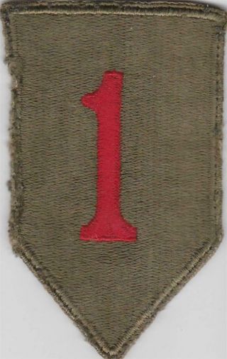 Ww 2 Us Army 1st Infantry Division Greenback Patch Off Uniform Inv F102