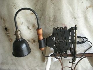 Vintage Industrial One Of A Kind Scissor Lamp Steampunk Antique Machine Age