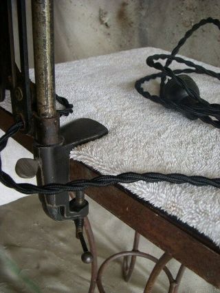 VINTAGE INDUSTRIAL ONE OF A KIND SCISSOR LAMP STEAMPUNK ANTIQUE MACHINE AGE 5
