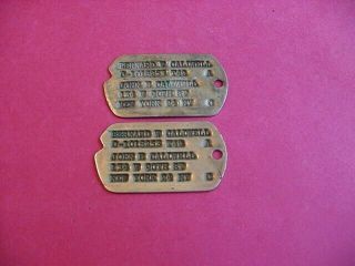 Vintage U.  S.  Army Wwii ? / Korean War ? Dog Tags