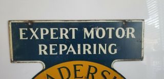 Vintage Sign A Perfect Circle Expert Motor Repair Gas Oil Auto Service Station 8
