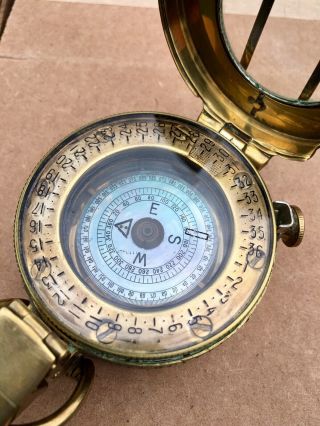 Rare - Brass Mkiii Marching Compass By The T.  G.  Company Ltd London
