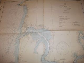 Vintage Nautical Maritime Chart (yaquina River Oregon Usa).