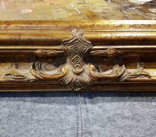 5.  5 " Wide Gold Leaf Ornate Antique Family Oil Painting Wood Picture Frame 620ag