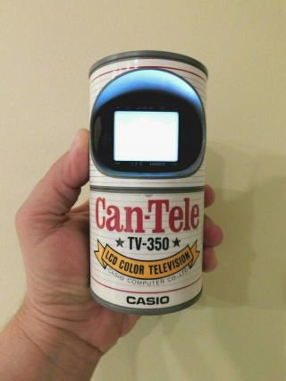 Vintage Rare Casio " Can Tele " Antique Led Old Color Television In The Box