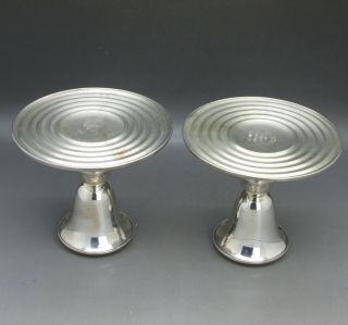 VINTAGE PAIR SOLID STERLING SILVER CANDLESTICKS 584g GORHAM,  USA c1960 3