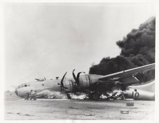 B - 29 Superfortress Shot - Up Over Japan Crash Lands On Iwo Jima - 1945