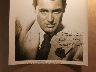 Cary Grant Very Rare Early Vintage Autographed 8/10 From 1941 Suspicion 3