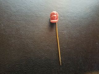 Antique Coral And Gold Stickpin