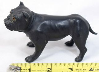 Vintage Wedgwood Black Basalt Bulldog Dog Figurine,  England,  1910 