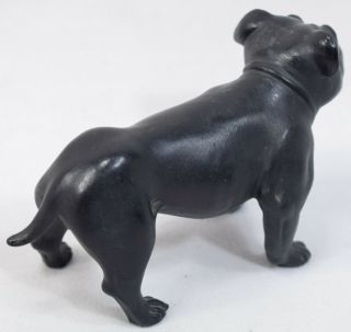 Vintage Wedgwood Black Basalt Bulldog Dog Figurine,  England,  1910 ' s?,  Glass Eyes 3