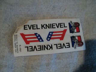 Vintage Evel Knievel Crash Car Stickers Sticker 4l 0451 Motorcycle Bike