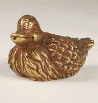 Unique Chinese Bronze Statue Figurines Solid Animal Duck Handicraft Collec