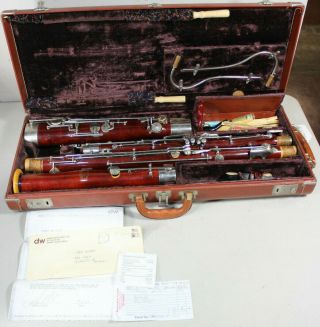 Vintage Meinhart Heckel Bassoon Model 1405 Recently Serviced W/ Appraisal