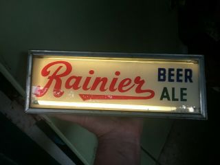 Vintage Rainier Beer/ale Neon Sign Rare Old Bar Sign Manufactured October 1946