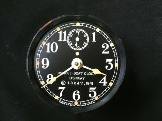 Seth Thomas Ww2 Bakelite Us Navy Mk 1 Boat Clock Sub Pt Boat Keeping Time 1941
