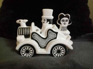 Lisa Larson (traffic 1970) Charming Car Man & Woman Pottery Very Rare Traffik