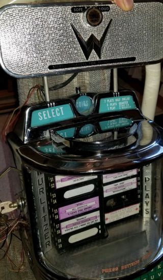 RARE 1950 ' s Wurlitzer Jukebox Stereo Personal Music Wallbox Speakers model 5121 9