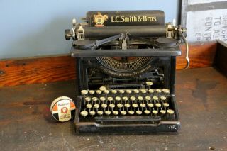 Vintage L C Smith Bros Typewriter Co 5 Typewriter Antique Steampunk Industrial