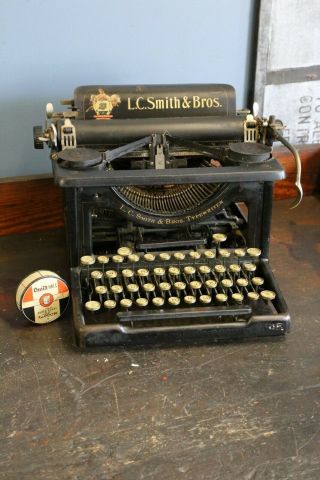 Vintage L C Smith Bros Typewriter Co 5 Typewriter antique steampunk industrial 3
