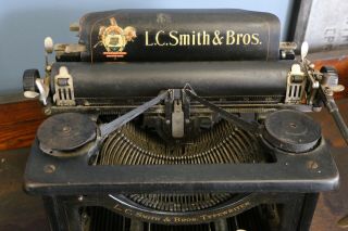 Vintage L C Smith Bros Typewriter Co 5 Typewriter antique steampunk industrial 5