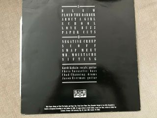 Nirvana Bleach White Vinyl First Pressing 1989.  Sub Pop Rare 3