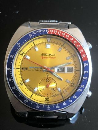 Vintage Seiko Automatic Watch/ Seiko 5 Sports Speed Timer 6139 - 6000 6