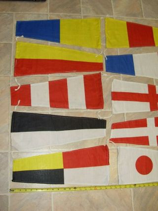 14 Nautical Maritime Signal Code Flags Boating Sailing Collectible Cotton Flags 2