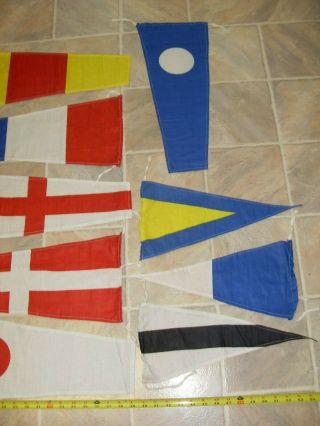 14 Nautical Maritime Signal Code Flags Boating Sailing Collectible Cotton Flags 4