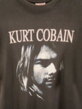 Vintage Nirvana t shirt double sided Kurt Cobain size XL RARE 2