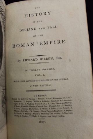 Rare 1807 History of The Decline And Fall of The Roman Empire Foldout Maps VG 10