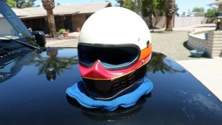 Vintage Simpson F1 Helmet Rare Carbon Fiber Nomex Hood Size 7.  5