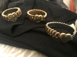Vintage WW2 Sweetheart Bracelets set of 3 Great to 3