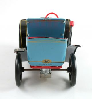 Japan Masudaya Modern Toys Old Fashioned Lever Action Tin Litho Car 7 & Box 5