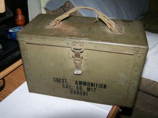 Ww 2 Browning Ammo Box Metal Browning 50 Cal.  M17 Ammo Box Very Good Stamp