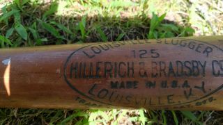 Vintage Baseball Bat Louisville Slugger 125 Chuck Klein 2