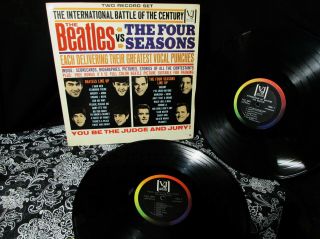 Mega Rare 1964 2xlp The Beatles Vs The 4 Seasons - Judge & Jury Orig Garage Beat