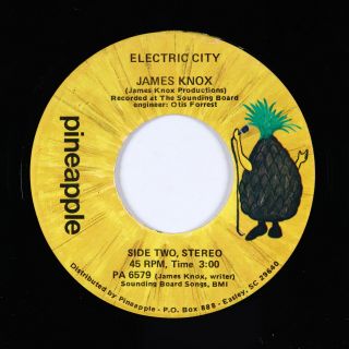 70s Soul 45 - James Knox - Electric City - Pineapple - Mp3 - Autograph - Rare