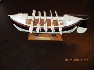 Vtg Wood Model Lifeboat Of The Rnlb Queen Victoria In.