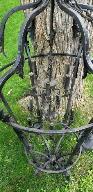 Antique style,  wrought iron,  hanging foyer light 5