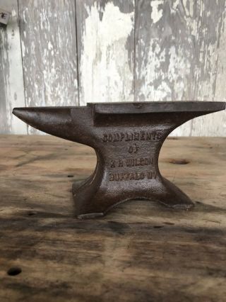 Vintage K.  R.  Wilson Tool Small Anvil Compliments Bufallo Ny Collectible Tools