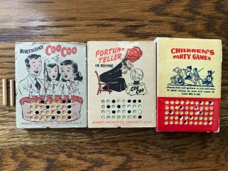 Vintage Coo Coo Punch Out Pegboard Party Games 1920 