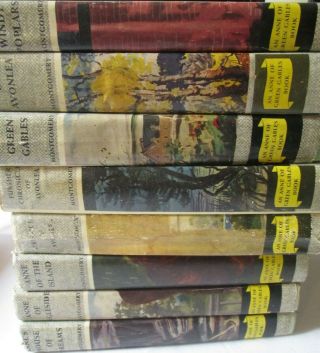 Vintage Set Of 8 Hardcovers Dj Anne Of Green Gables Montgomery Grosset & Dunlap